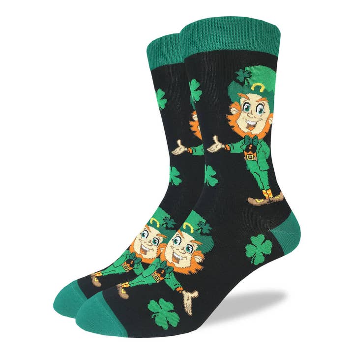 Calzini da Leprechaun per la Festa di San Patrizio da uomo per la vendita all'ingrosso da parte di Good Luck Sock
