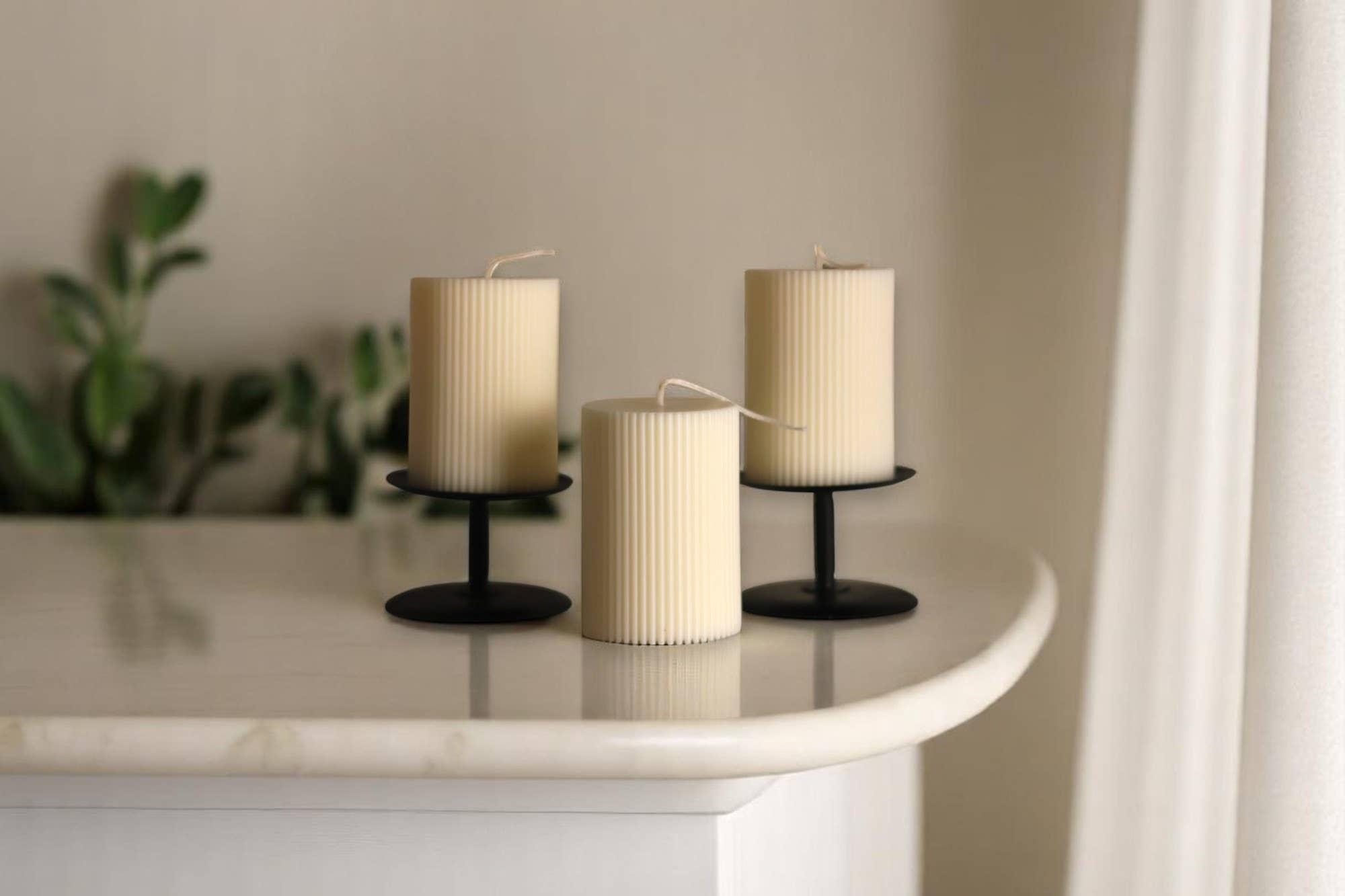 Agaboo Candle - Wholesale Pillar Candle - Oversized Textured Ribbed Pillar Candles6