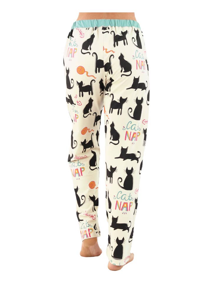 Lazy One - Wholesale Sleepwear Bottom - Women's - Cat Nap Blue Women's Pajama Pant3