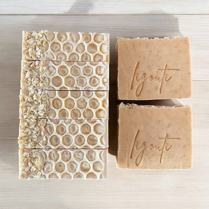 Savon au Suif, Miel et Flocons d'Avoine pour la vente par Ligouti Marrakech