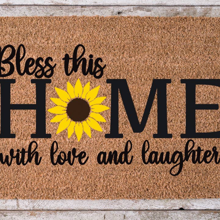 Bless This Home - Door Mat - 30x18" Coir Door Mat - DECOE-CM for wholesale by DecoExchange