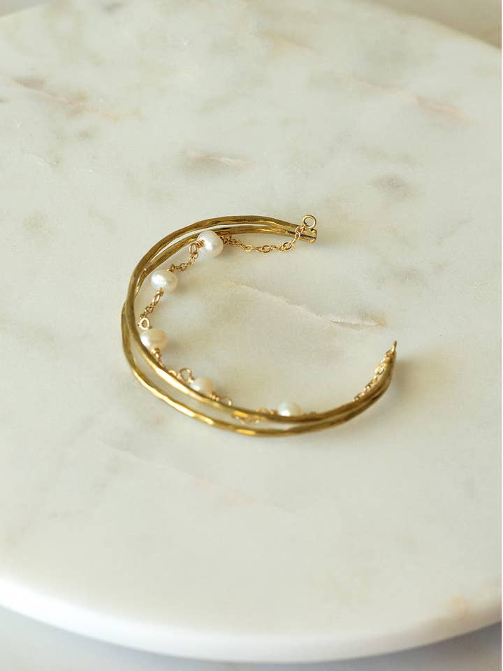 Malik Pearl Cuff for wholesale by Jimani Collections