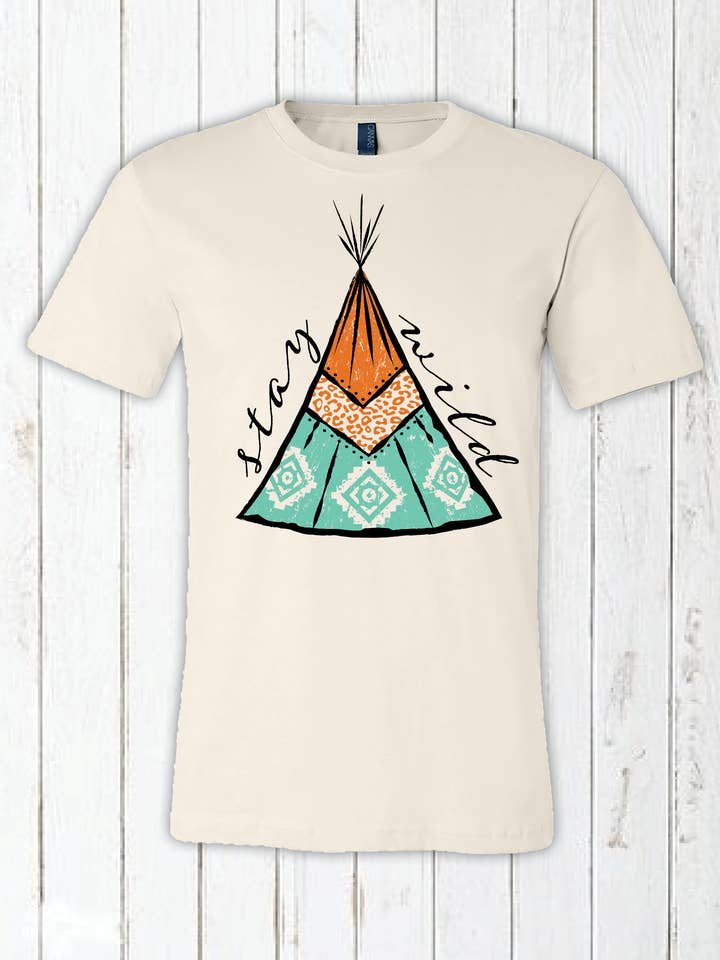 Stay Wild Teepee for wholesale by Junk N The Trunk Tees