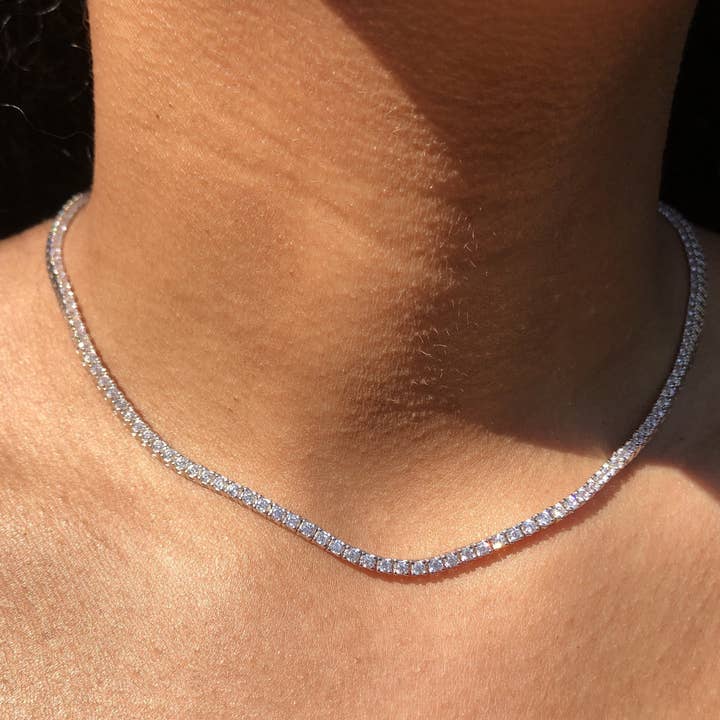 +KIANA TENNIS NECKLACE for wholesale by kitten co jewelry