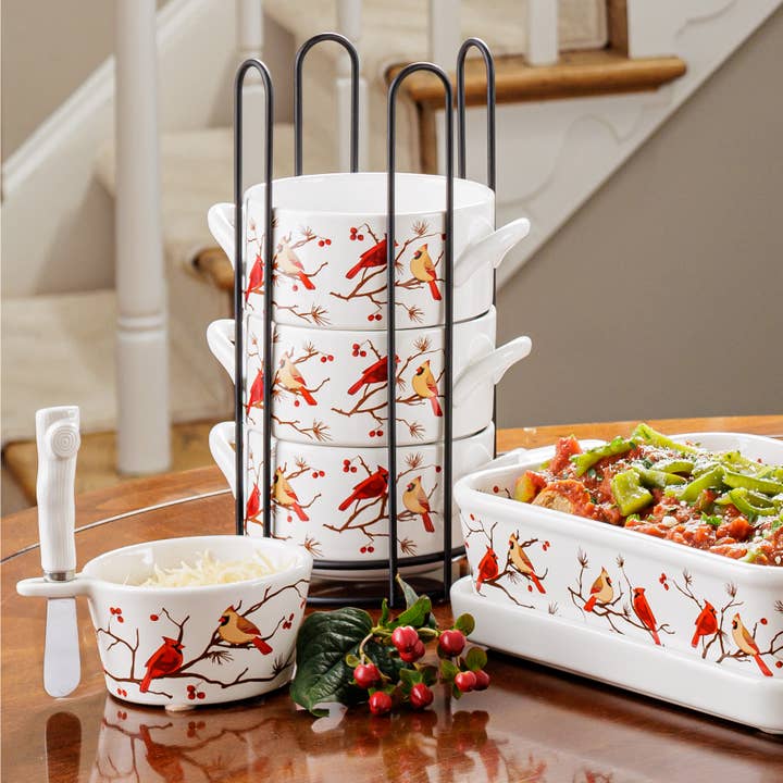 Temp-tations - Wholesale Bowl - Temp-tations Stoneware Stack-A-Bowls Set/4 bowls w/holder1