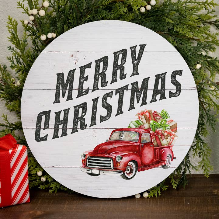 Merry Christmas Wood Door Hanger for wholesale by Chico Creek Signs