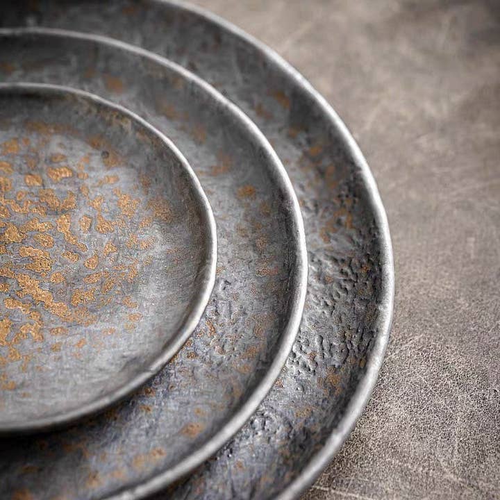 Gohobi - Wholesale Dinner Plate - Gohobi Handmade Metallic Glaze Ceramic Plate