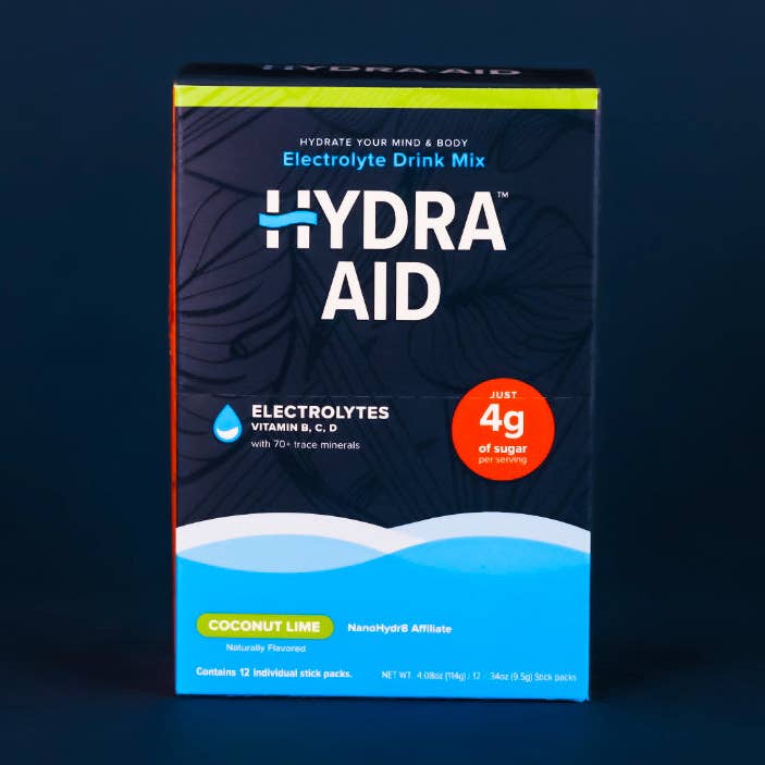 Noix de coco et citron vert - paquet de 12 pour la vente par Hydra Aid