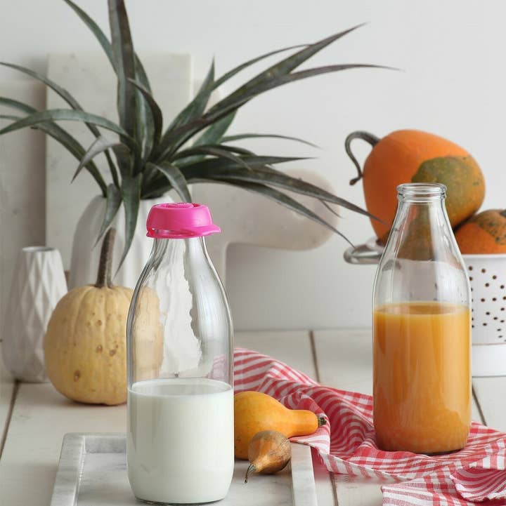 Glazen melkfles met deksel, waterkan, fles voor sappen voor wholesale door Hakan