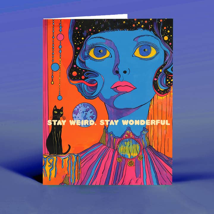 OffensiveDelightful - Wholesale Everyday Greeting Card - STAY WEIRD everyday card