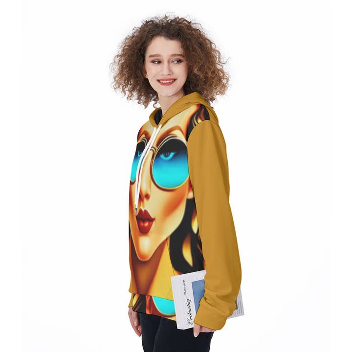 Damen-Pullover-Kapuzenpullover mit Allover-Print für den Großhandel von fullbreedcustom