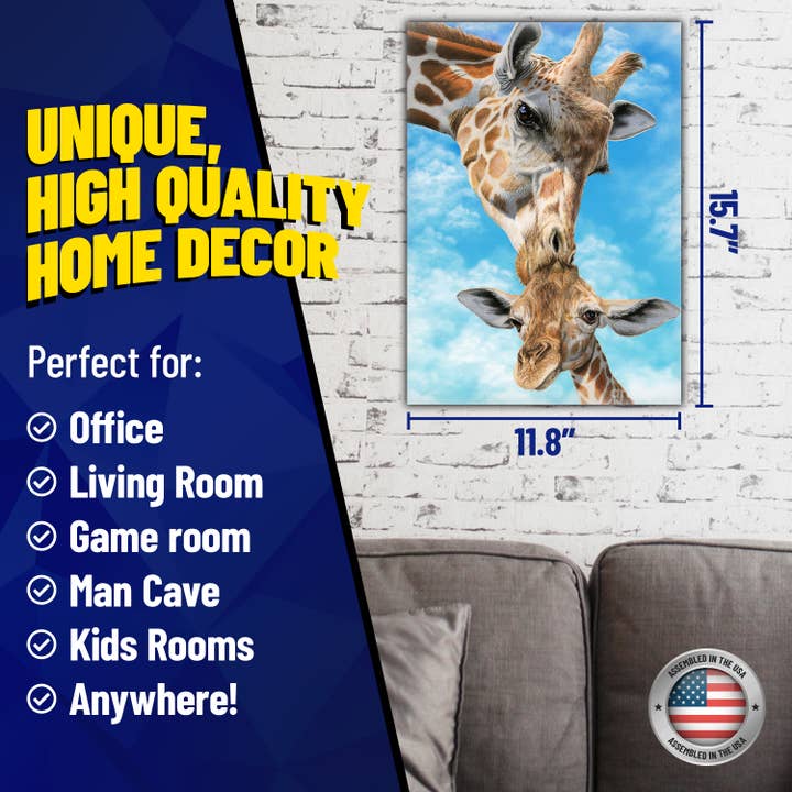 Lentics - Wholesale Poster - Mom & Baby Giraffe 3D Lenticular Poster Print Wall Art