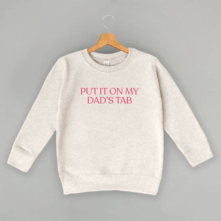 Ivy + Cloth - Wholesale Screen Printed T-Shirt - Kids - Put It On My Dad's Tab (Kids)