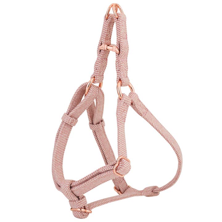 Dog Harness: Blush Stripe for wholesale by Lola & The Wolf