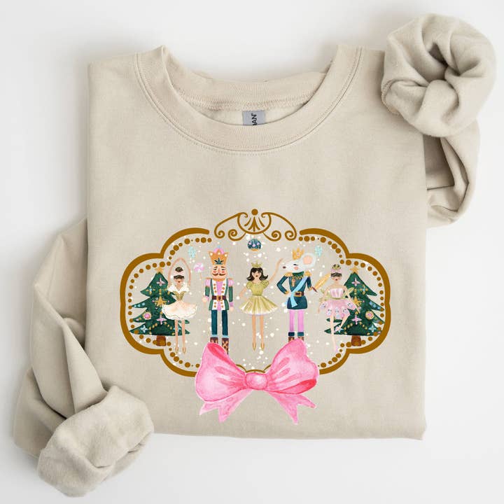 Refinery Number One LLC - Wholesale Graphic Sweatshirt - Women's - Nutcracker, Christmas, Sugar Plum Fairy Ballerina Sweatshirt