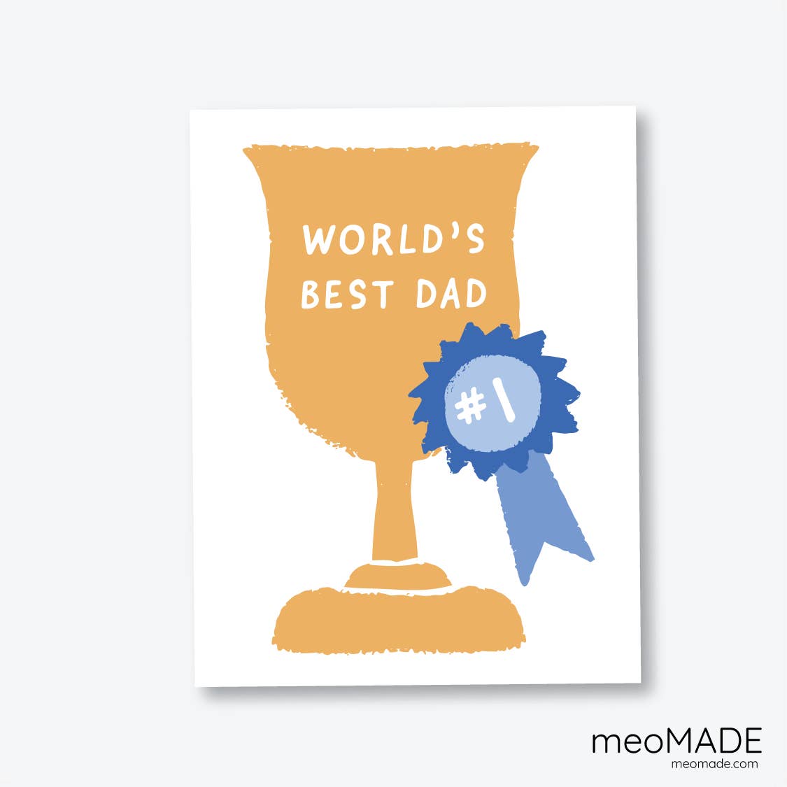 meoMADE - Wholesale Father's Day Card - Father's Day #1 Dad Trophy Greeting Card