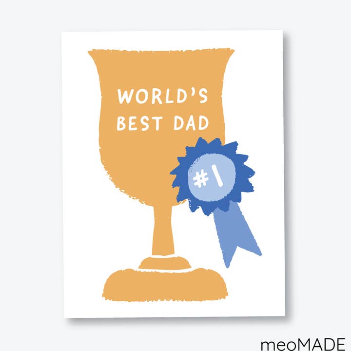 Father's Day #1 Dad Trophy Greeting Card for wholesale by meoMADE