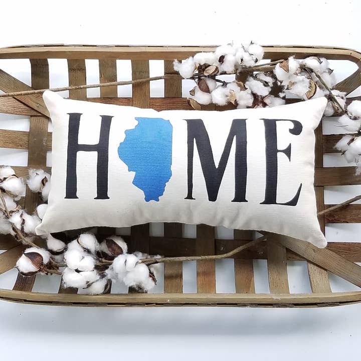Custom State Home Pillow for wholesale by AbbyKate HOME