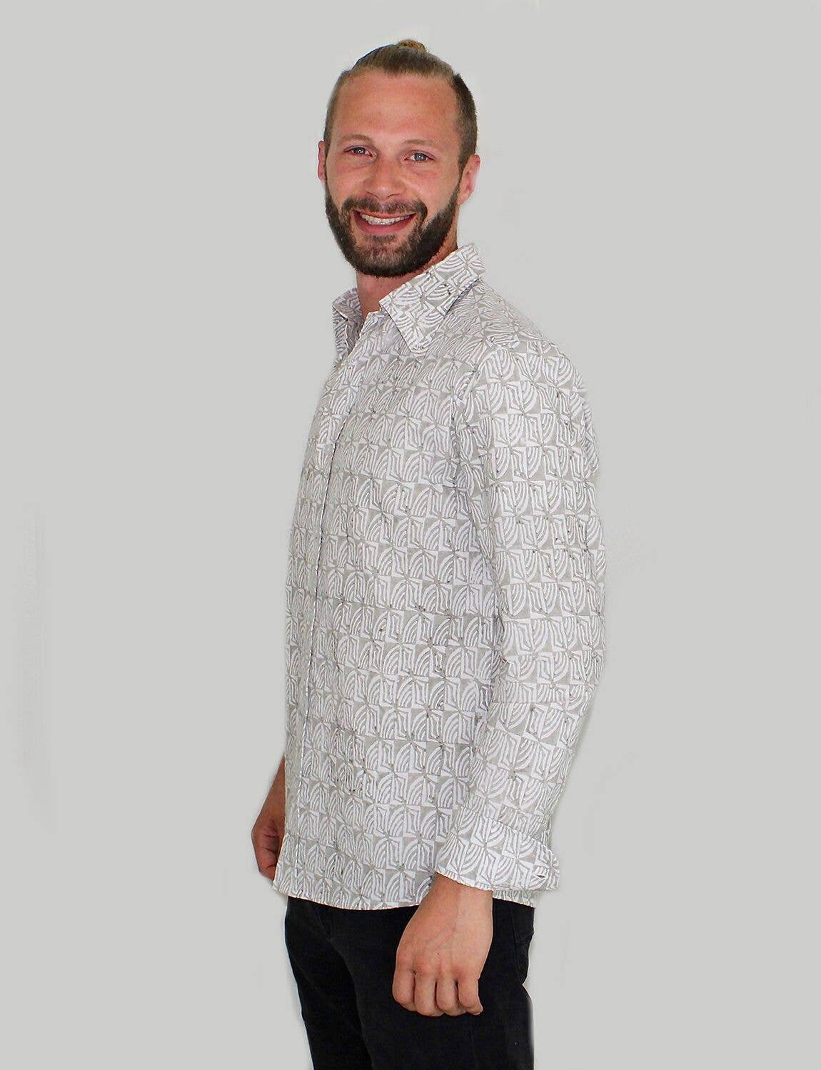 Passion Lilie - Wholesale Button Down Shirt - Men's - Campbell Men's Button Down Shirt2