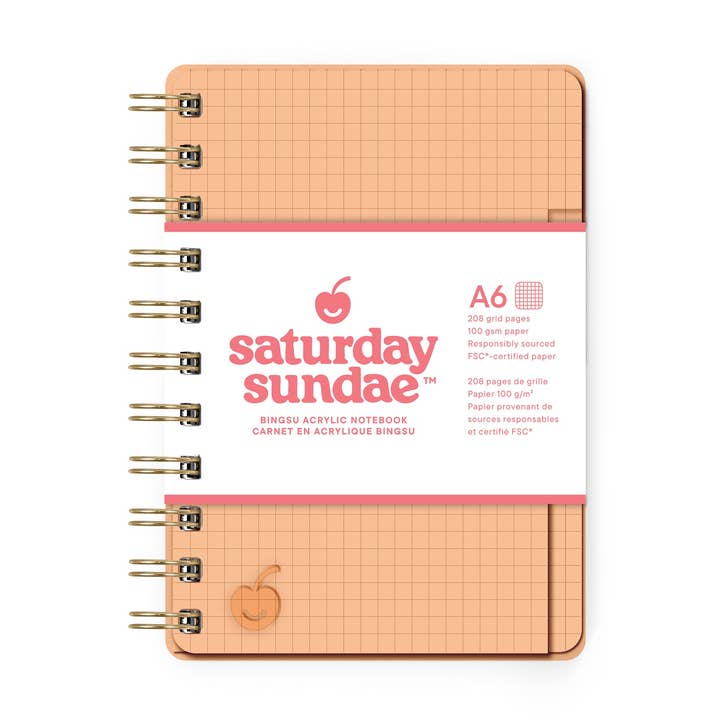 Mango A6 Bingsu Acrylic Notebook for wholesale by Saturday Sundae