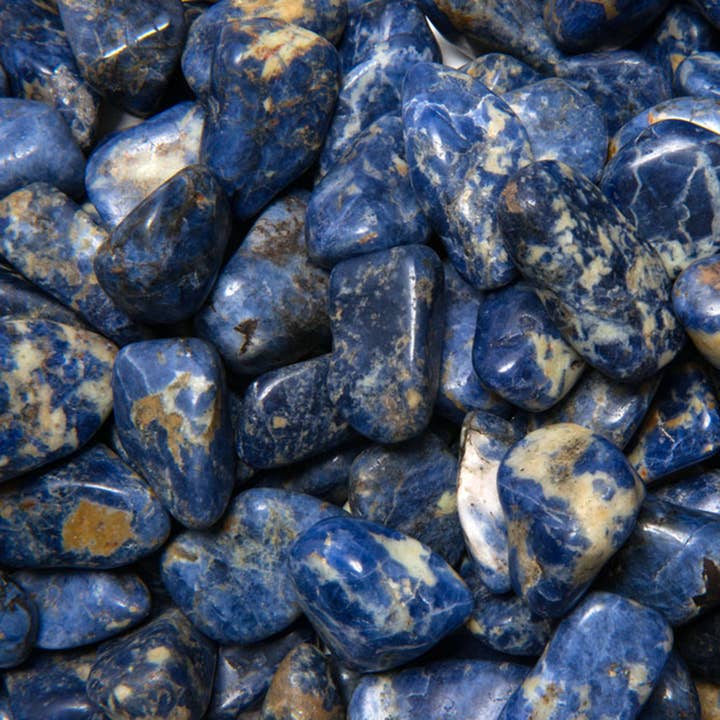 Tumbled Sodalite - L - B Grade - Brazil (1 lb) for wholesale by Fantasia Mining