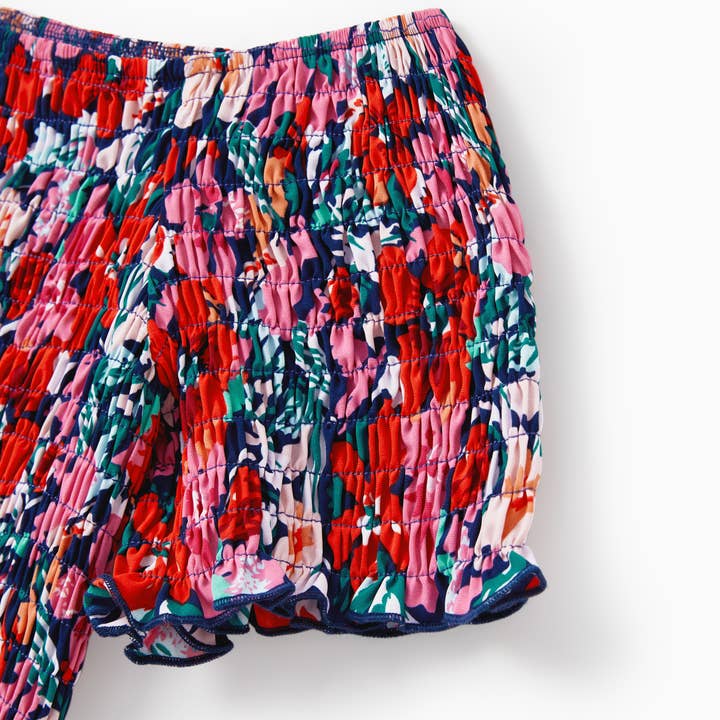 Dark Blue Family Floral Short-sleeve Shirt or Off Shoulder Dress for wholesale on Faire20