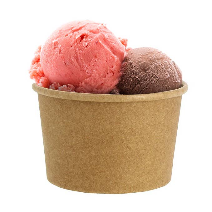 PUNTOQPACK - Wholesale Ice Cream/Sorbet - Kraft Cardboard Ice Cream Tubs (120Ml)0