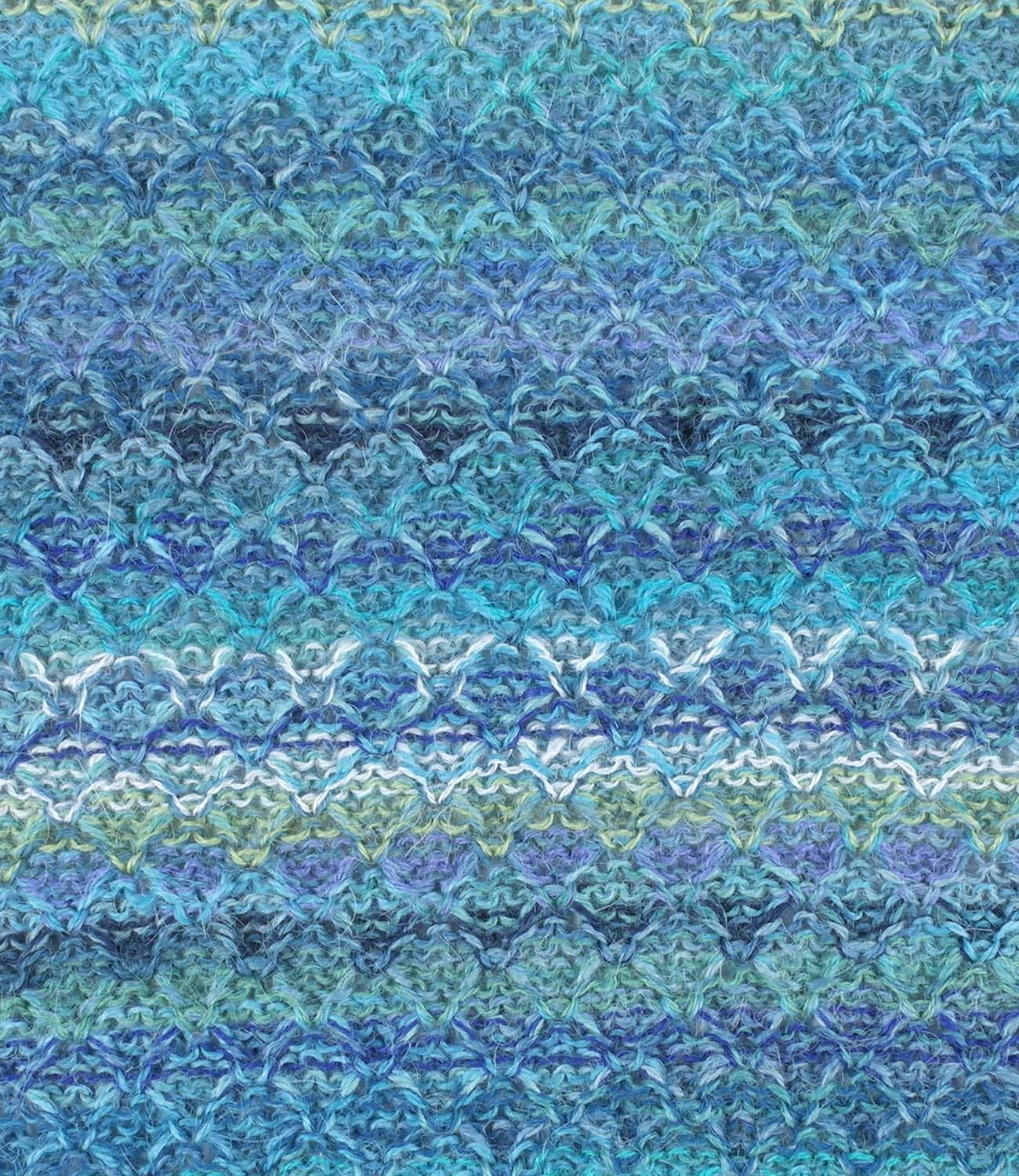 Shupaca Alpaca - Wholesale Scarf - Women's - Alpaca Infinity Scarf - Printed - Azul3