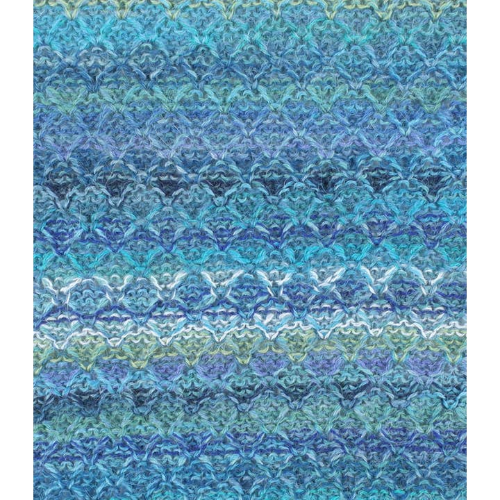 Shupaca Alpaca - Wholesale Scarf - Women's - Alpaca Infinity Scarf - Printed - Azul3