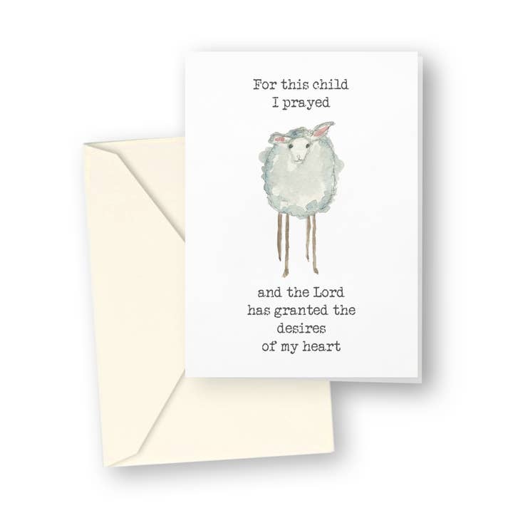 Tarjetas adjetivas con citas de cordero con bebé, paquete de 4 para venta al por mayor de French Graffiti