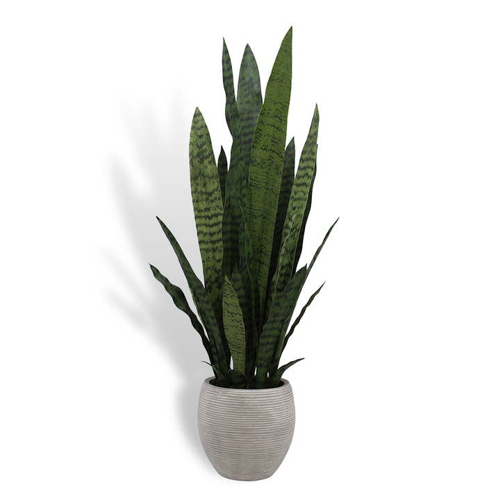 Artificial Snake Plant with Artisan Planter for wholesale by CG Hunter