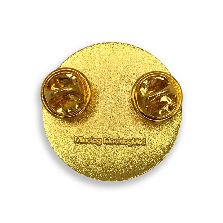 The Mincing Mockingbird - Wholesale Lapel Pin/Button - Poop on Racists Pin2
