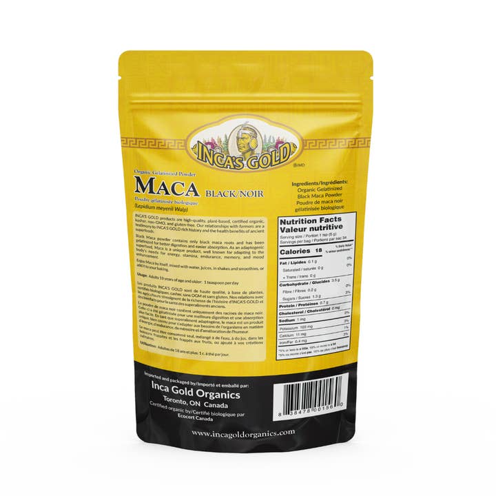 INCA'S GOLD – wholesale Protein/superfood powder – INCA'S GOLD Organic Black Maca - 170g (6 oz)