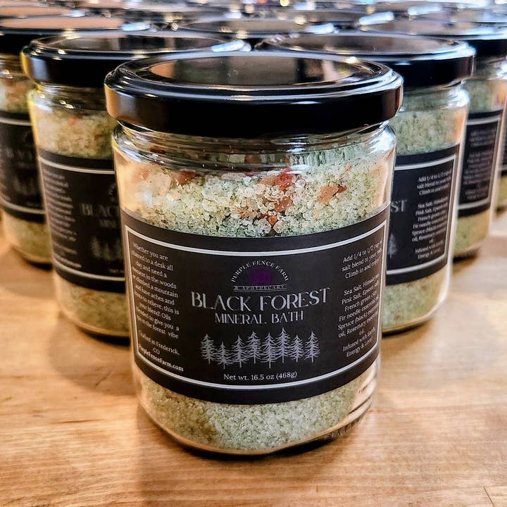 Mineral Salts Bath Soak, Himalayan, Sea Salt, Herbs for wholesale by Purple Fence Farm LLC