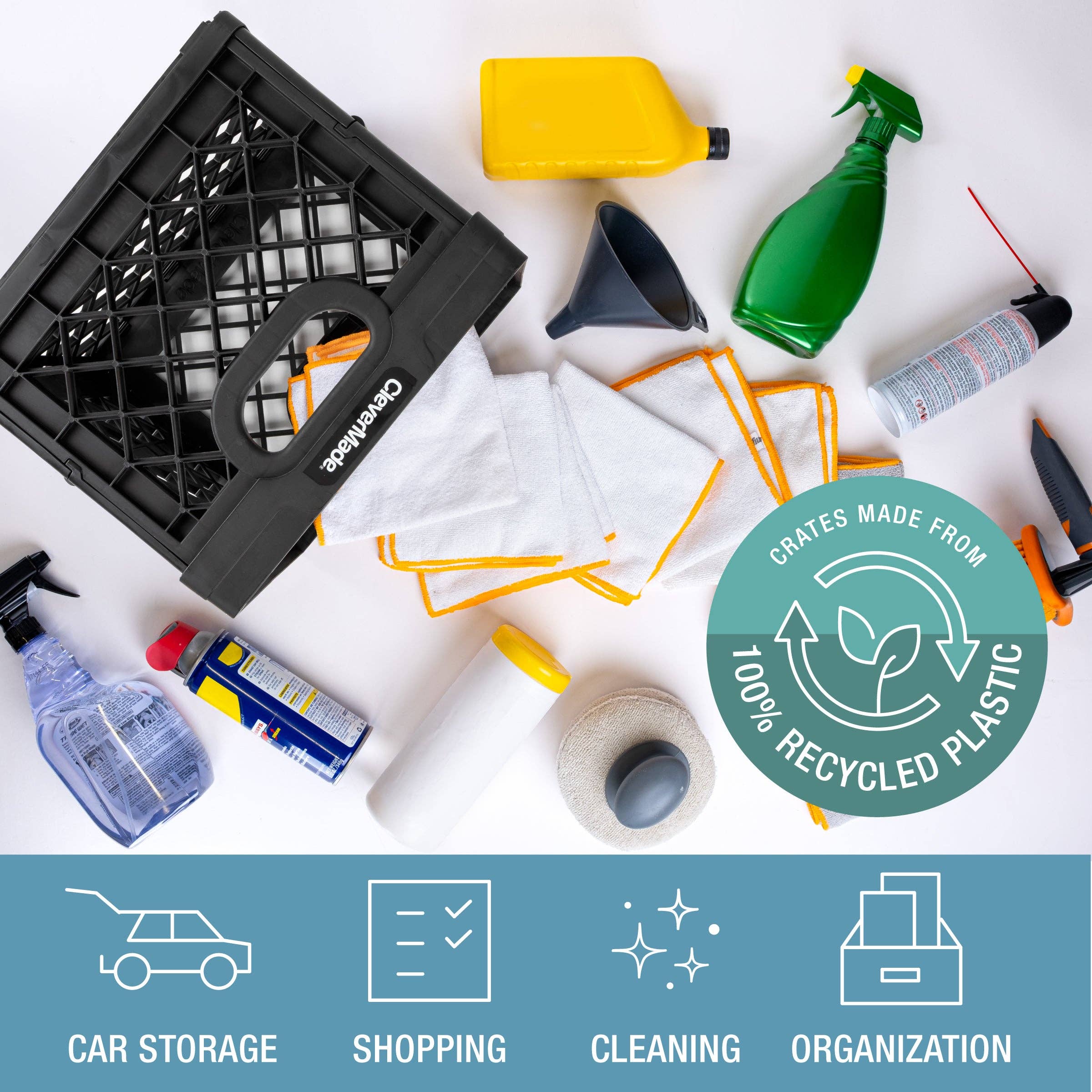 CleverMade - Wholesale Storage Bin - Collapsible Milk Crate8