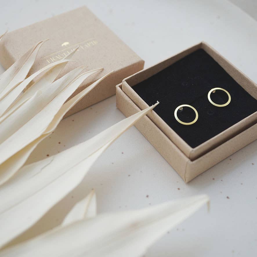 Fräulein Tapir - Wholesale Knopjes/oorstekers - Ronde oorknopjes van ruw messing1