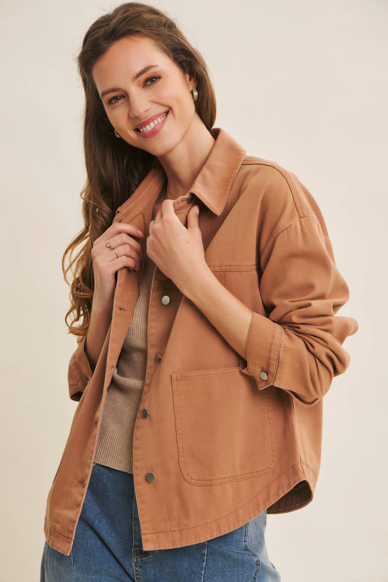 in february - Wholesale Jacket - Women's - ONE OF A KIND WASHED COTTON TWILL UTILITY OVERSIZED JACKET27
