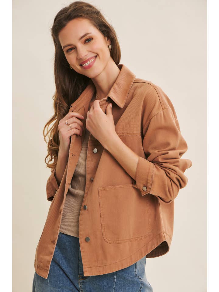 in february - Wholesale Jacket - Women's - ONE OF A KIND WASHED COTTON TWILL UTILITY OVERSIZED JACKET27