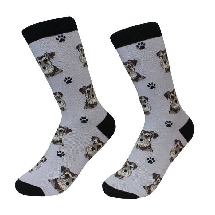 E&S Pets - Vente Chaussettes – unisexe - Chaussettes Schnauzer - Unisexe - Chaussettes Fantaisie Amusantes avec Chiens