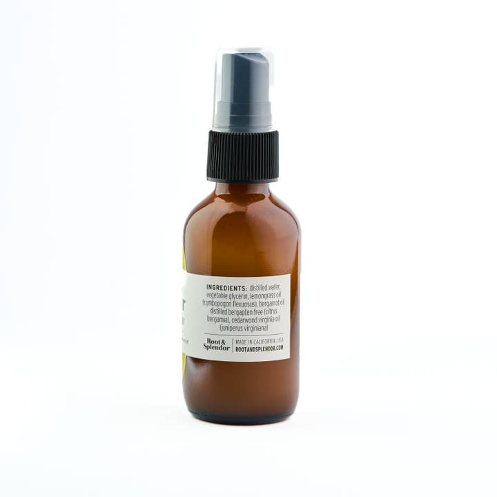 Root and Splendor - Wholesale Room & Linen Spray - Swell Blend - Lemongrass, Bergamot & Cedarwood