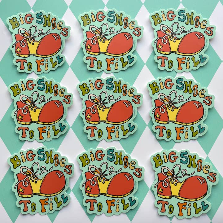 Beeftopia - Wholesale Sticker - Big Shoes to Fill Kitschy Clown 3 Inch Vinyl Sticker 4