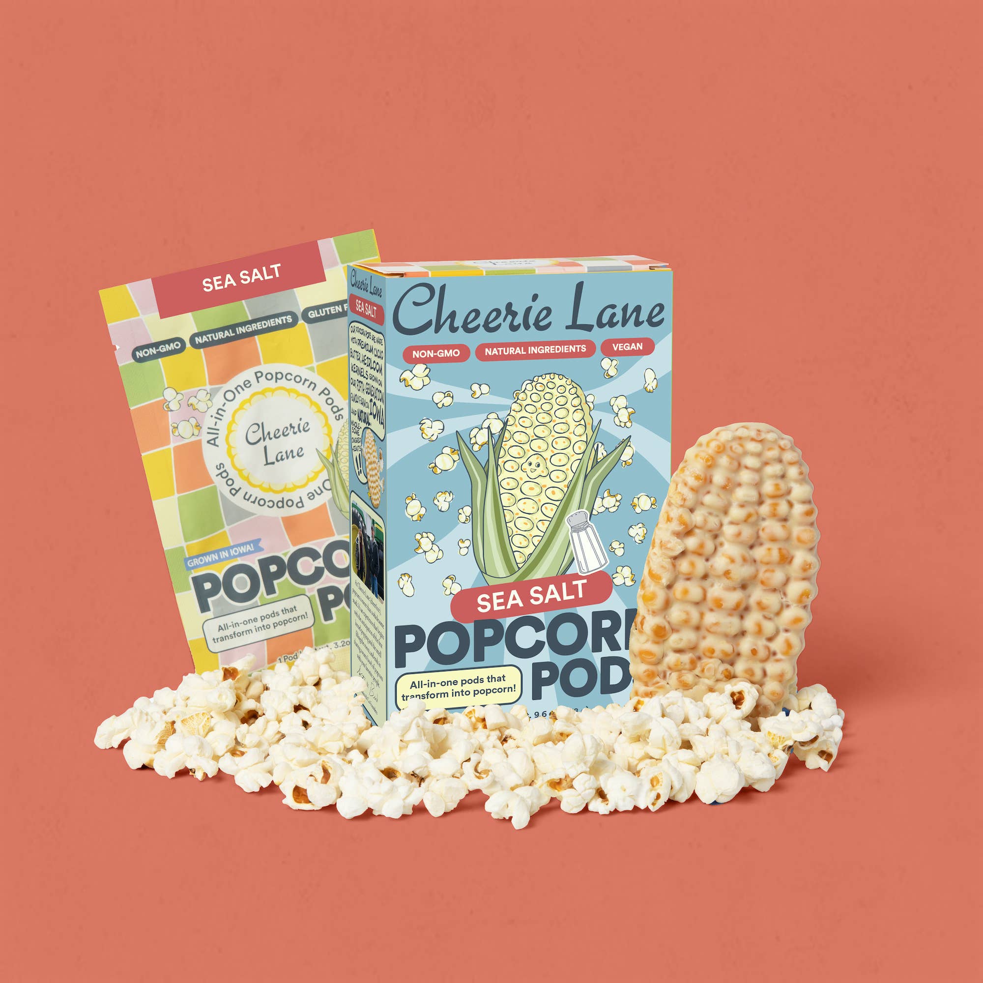 Cheerie Lane - Wholesale Popcorn - Sea Salt Popcorn Pod Pack