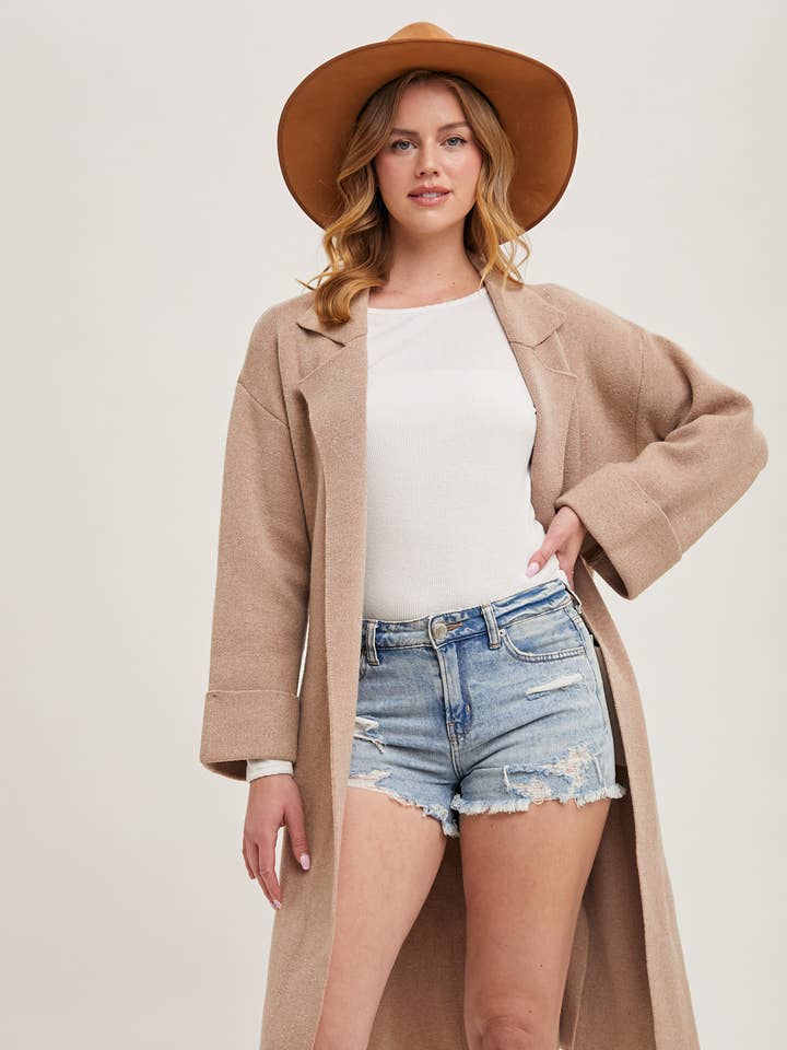 Bluivy - Wholesale Trench Coat - Women's - EFFORTLESS KNITTED TRENCH COAT