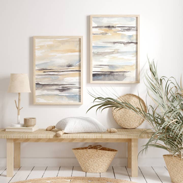 Neutral Art Print Set of 2 (Light of Day I & II) for wholesale by Inkwood Co