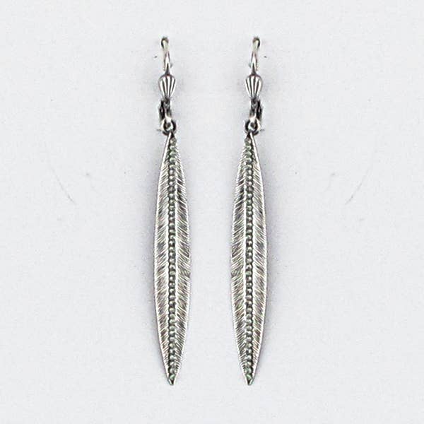 Boucle d'oreille en argent feuilles dorées pour la vente par La Vie Parisienne