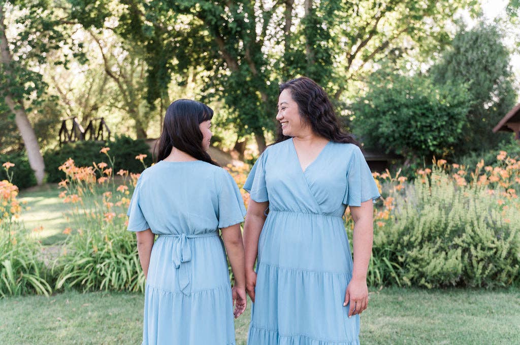 Peony Alley - Vendita all'ingrosso Vestito - Donna - Abito midi tinta unita color ambra2