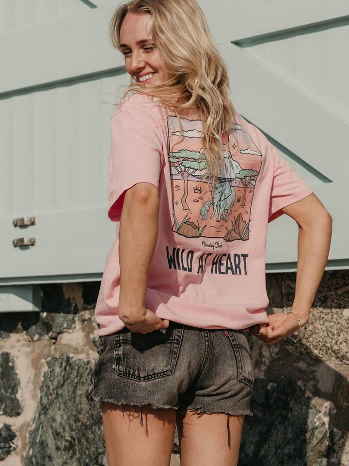 Morning Club Clothing – wholesale T-shirt (graphic) – unisex – Wild At Heart Organic Cotton T-Shirt9