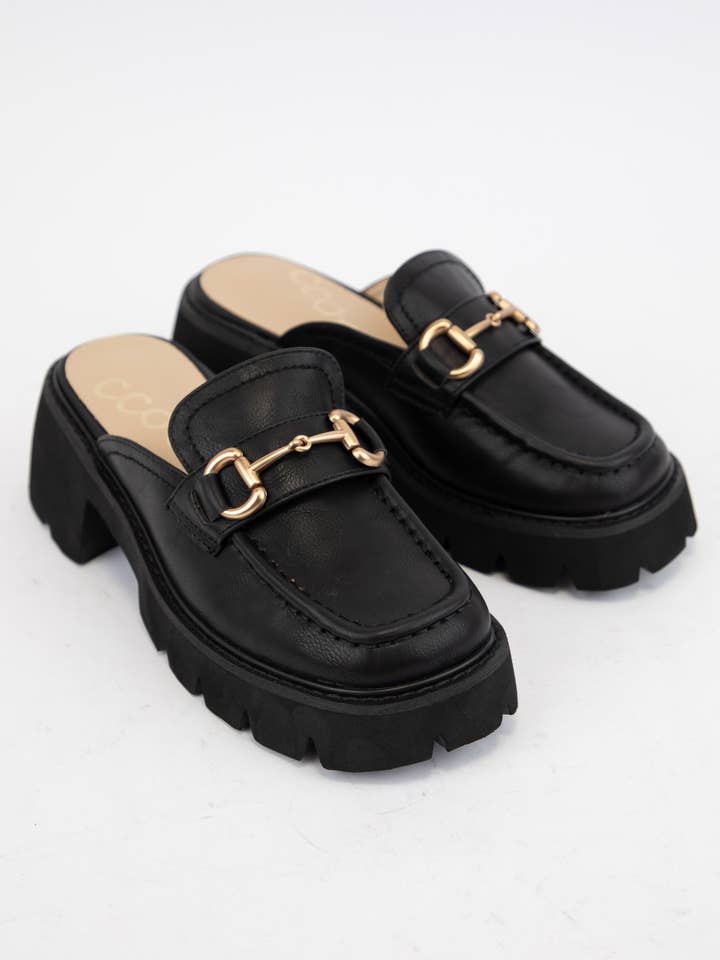 CCOCCI - Wholesale Loafers - Women's - LYNN CHUNKY PLATFORM HORSEBIT SLIP ON LOAFER MULE8