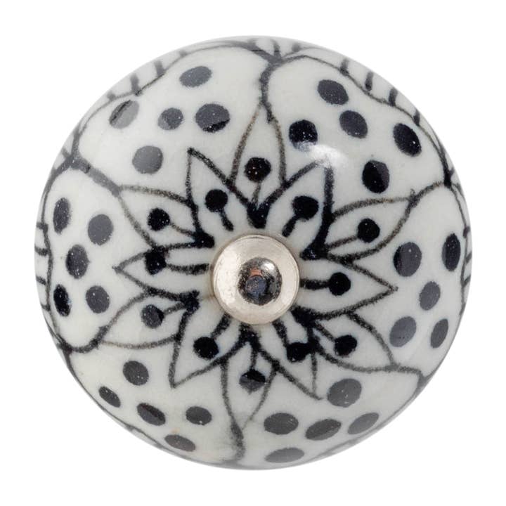 Round Ceramic Drawer Knob - White / Black Rose and other Purchase Wholesale furniture knobs and handles. Free Returns & Net 60 Terms on Faire trending on Faire.