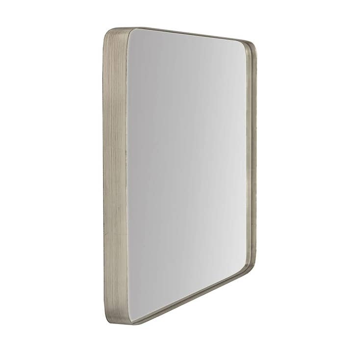 Frame My Mirror, LLC - Wholesale Wall Mirror - Highland Nickel Rounded Corner Framed Mirror